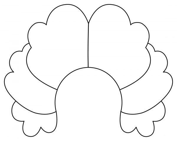 Clown Wig coloring page image