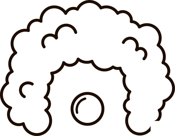 Clown Wig coloring page image