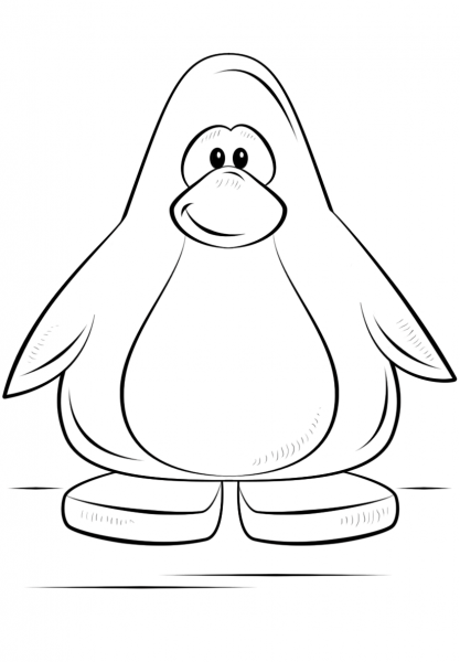 Club Penguin coloring page image