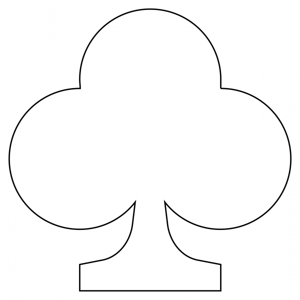 Club Suit coloring page image