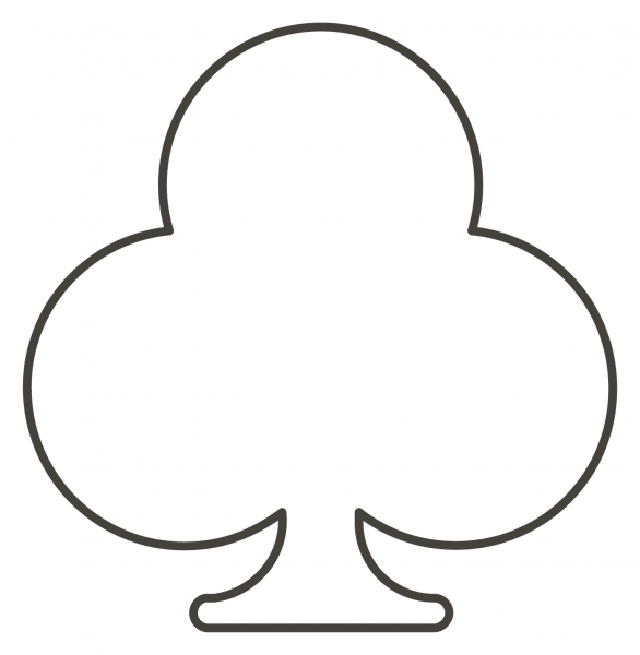 Club Suit coloring page image