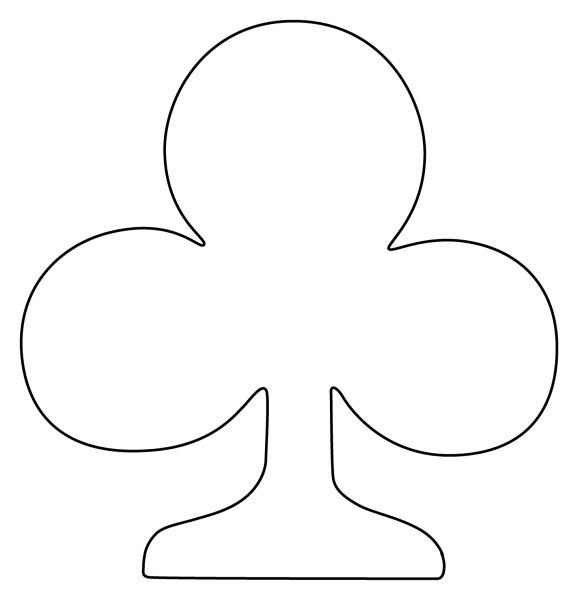 Club Suit Emoji coloring page image