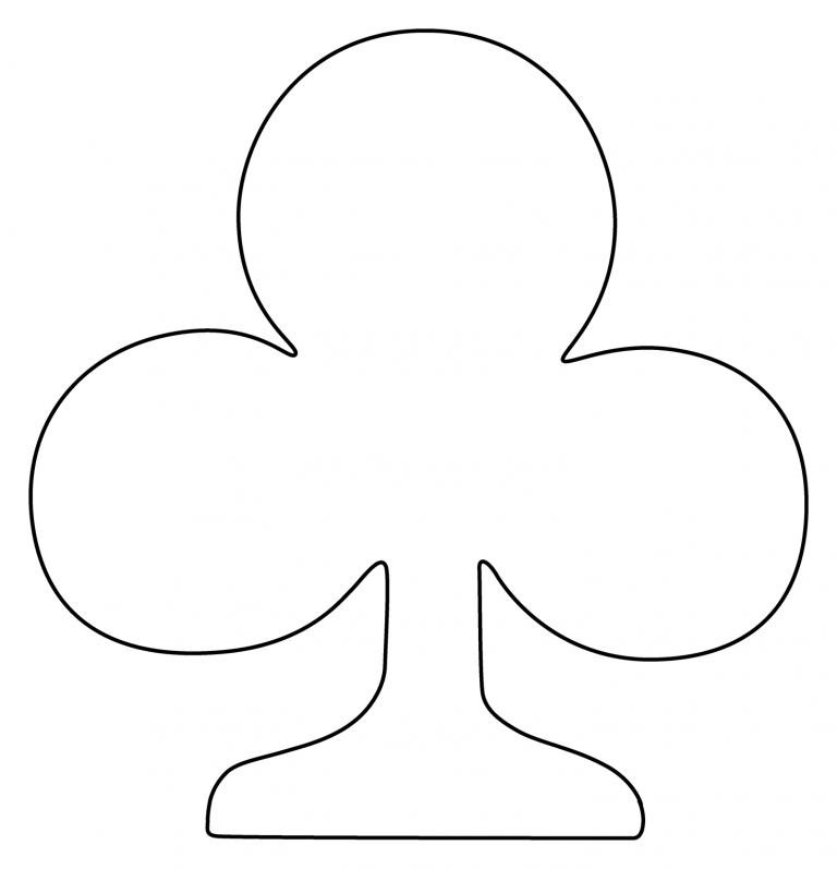 Club Suit Emoji coloring page ColouringPages