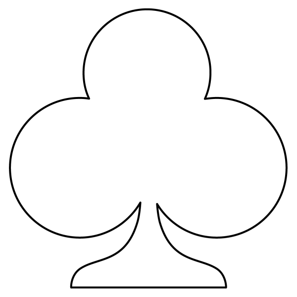 Club Suit Emoji coloring page image