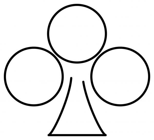 Club Suit Emoji coloring page image