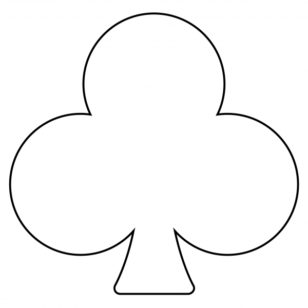 Club Suit Emoji coloring page image