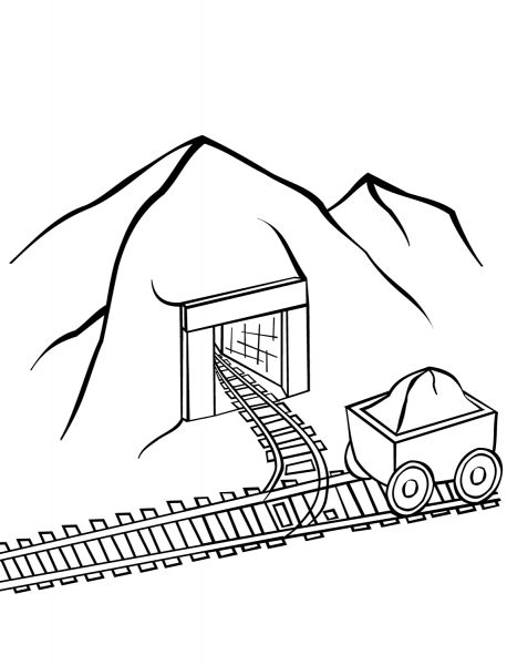 Coal Mine coloring page image