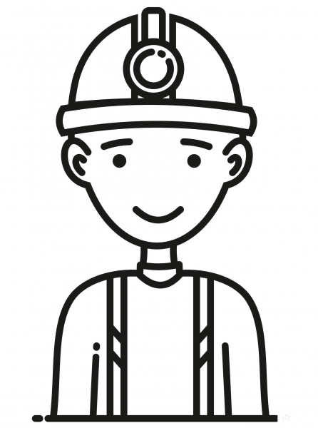 Coal Miner coloring page image