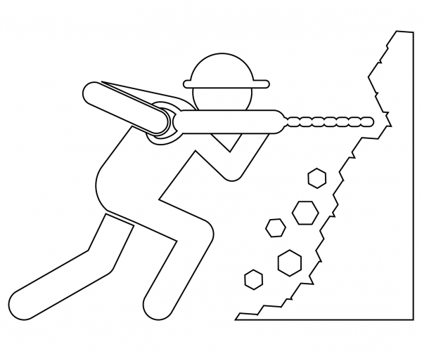 Coal Miner coloring page image