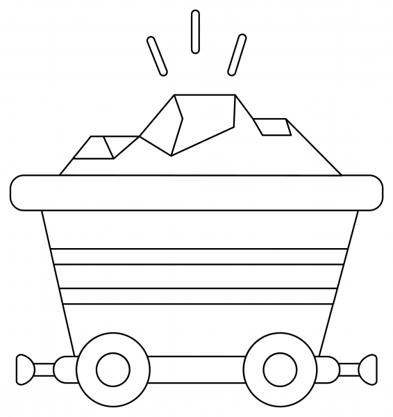 Coal Train coloring page image