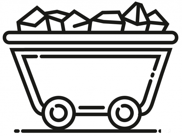 Coal Train coloring page image