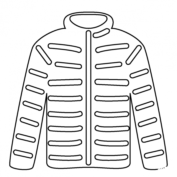 Coat Emoji coloring page image