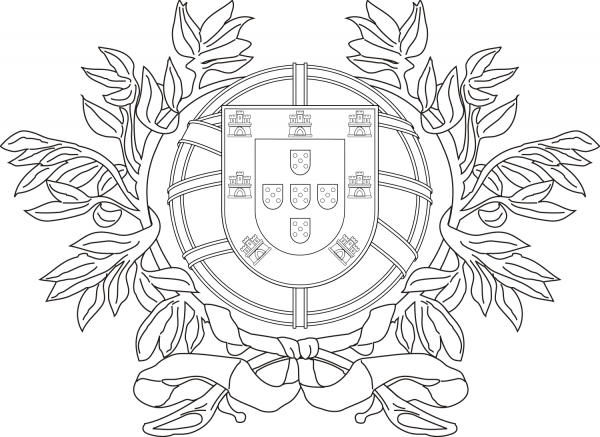 Coat of Arms of Portugal coloring page image