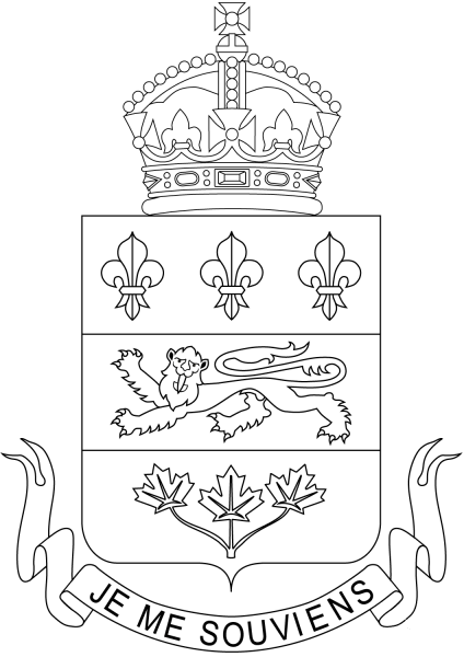 Coat of Arms of Quebec coloring page image
