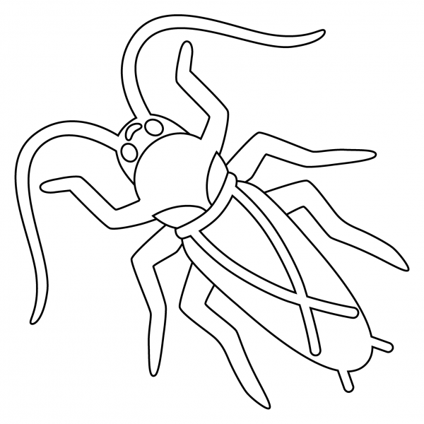 Cockroach Emoji coloring page image