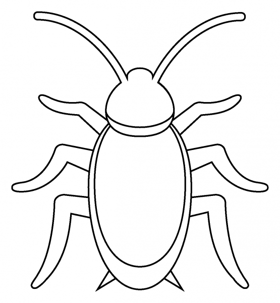 Cockroach Emoji coloring page image