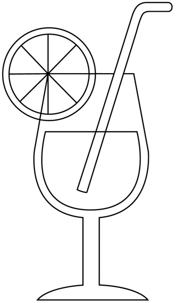 Cocktail coloring page image