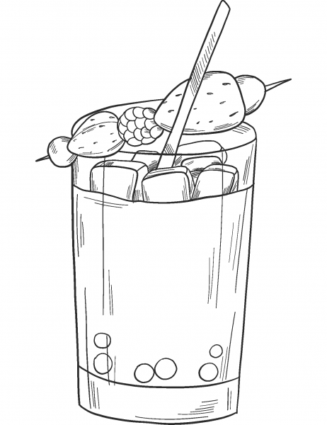Cocktail coloring page image
