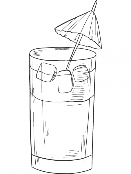 Cocktail coloring page image