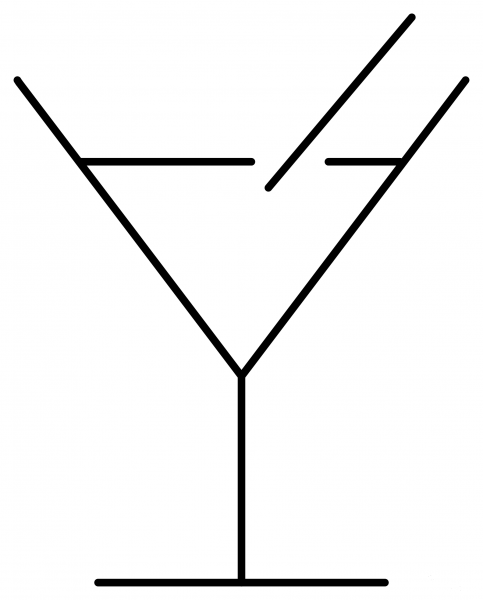 Cocktail Glass Emoji coloring page image