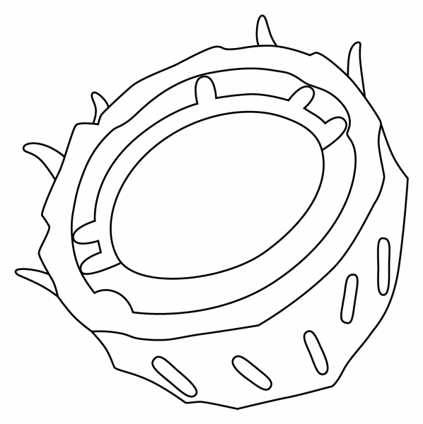 Coconut Emoji coloring page image