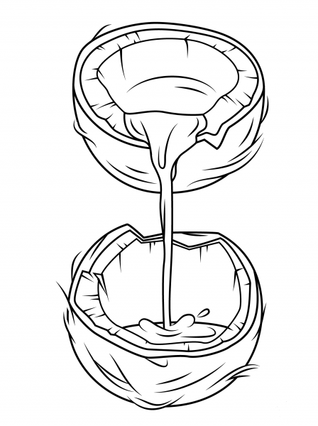 Coconut milk coloring page image
