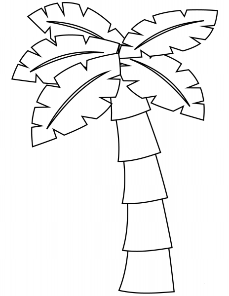 Coconut Tree coloring page image
