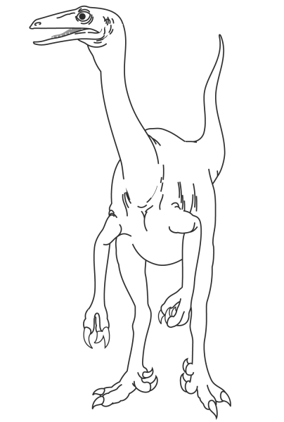 Coelurus coloring page image