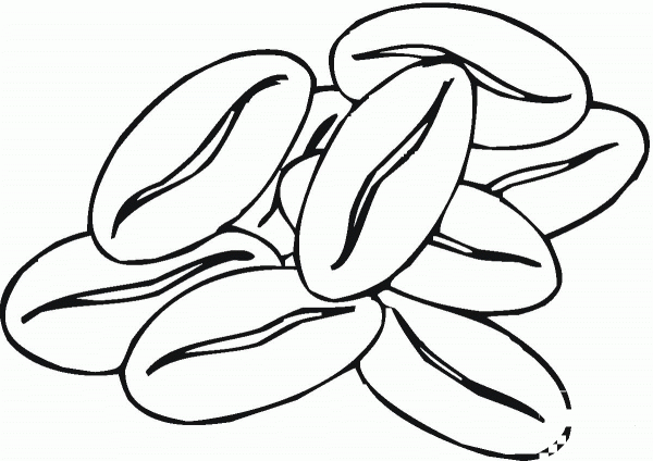Cofeff Beans coloring page image