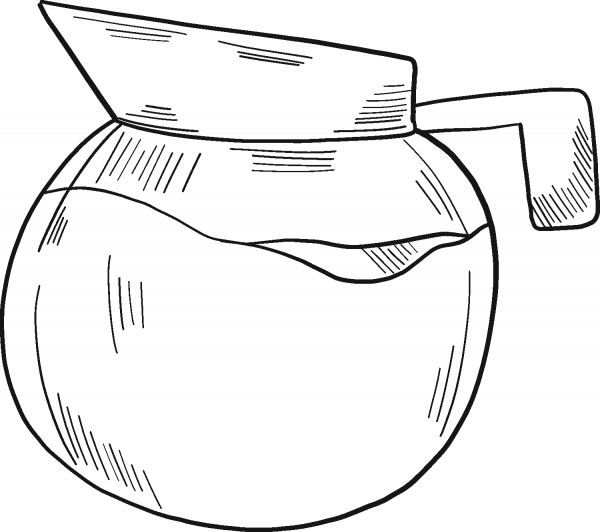 Coffee Pot coloring page image