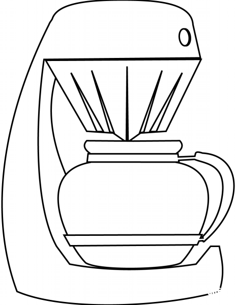 Coffee Pot coloring page image