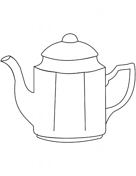 Coffee Pot coloring page image