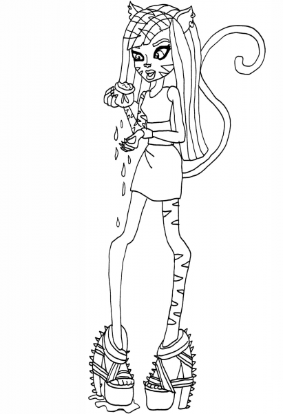Coffin Bean Toralei coloring page image