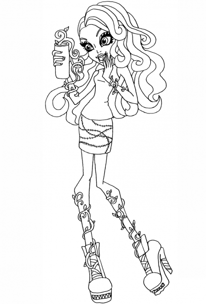 Coffin Bean Venus coloring page image