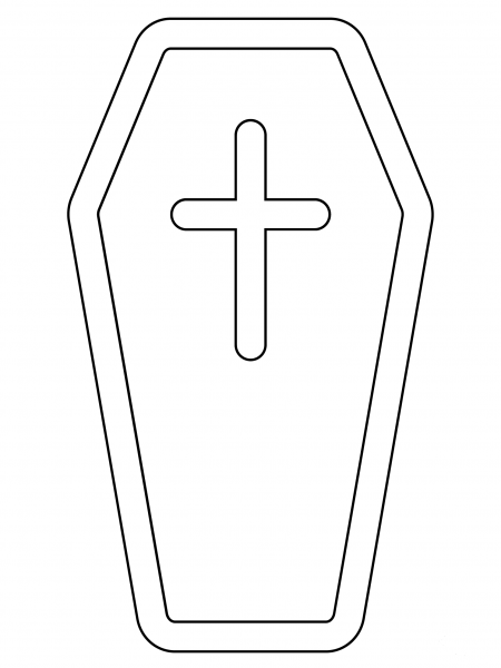 Coffin coloring page image