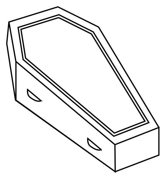 Coffin Emoji coloring page image