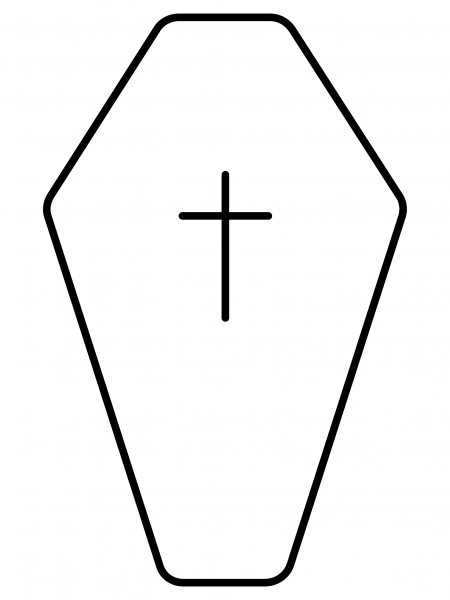 Coffin Emoji coloring page image