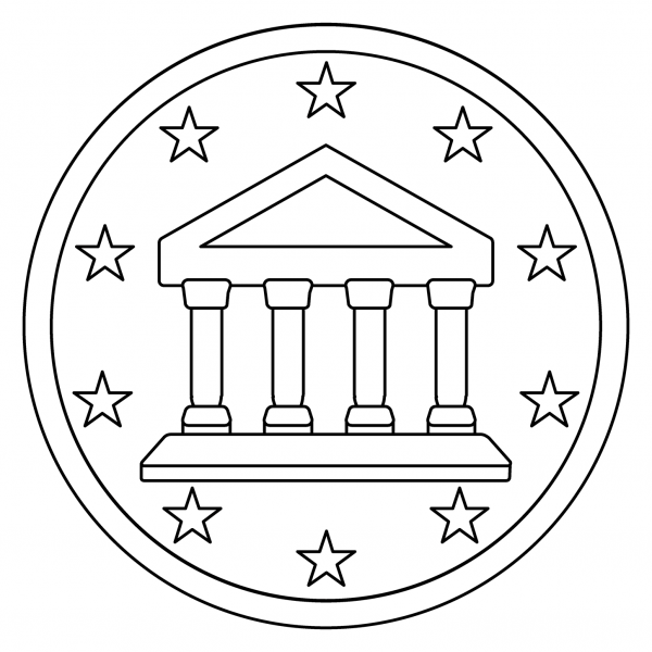 Coin Emoji coloring page image