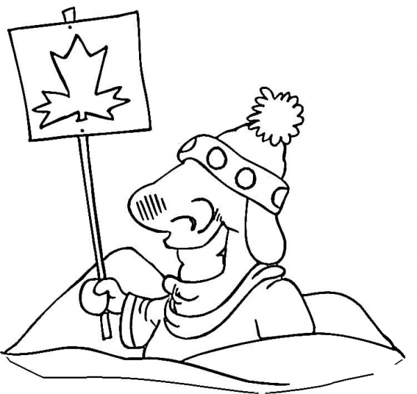 Cold Cold Canada  coloring page image