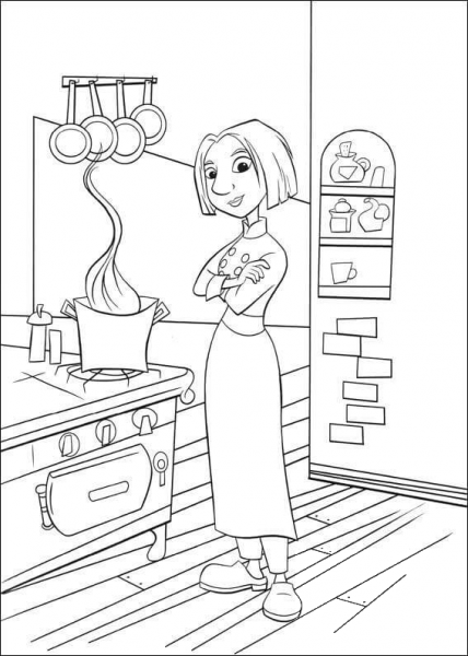 Colette In The Kitchen  coloring page image