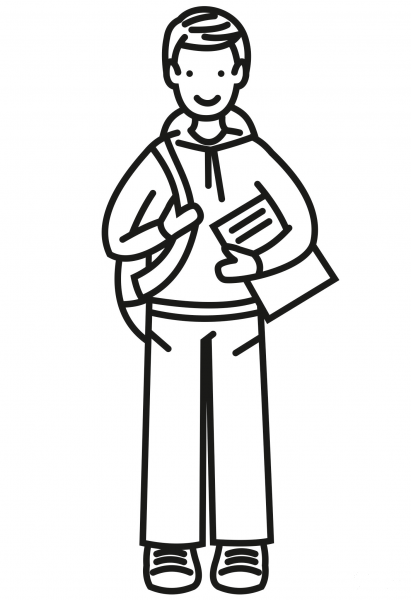 College Student coloring page image