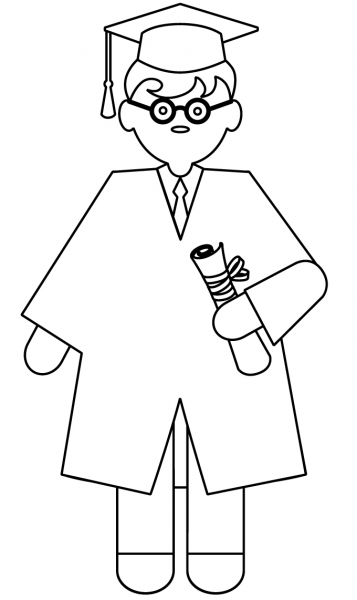 College Student coloring page image