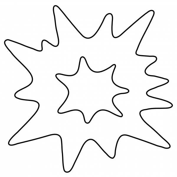 Collision Emoji coloring page image