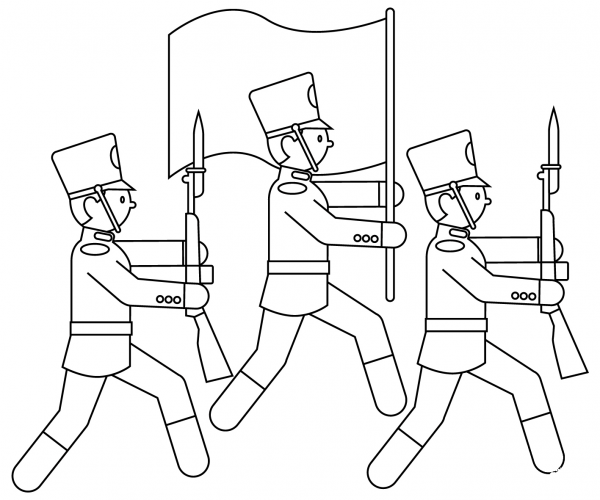Color Guard coloring page image