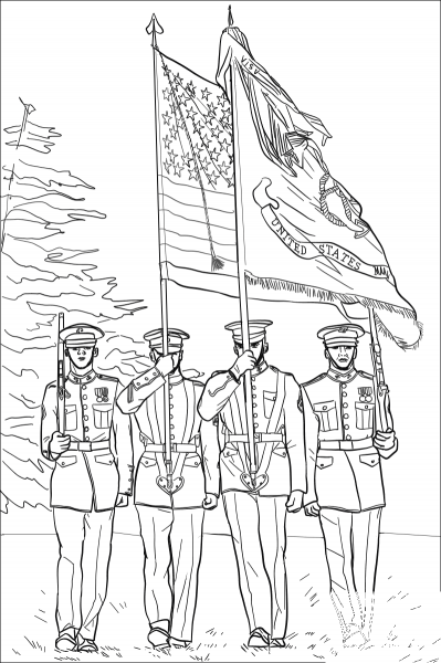 Color Guard coloring page image