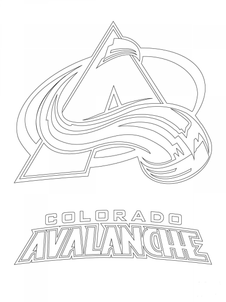 Colorado Avalanche Logo coloring page image