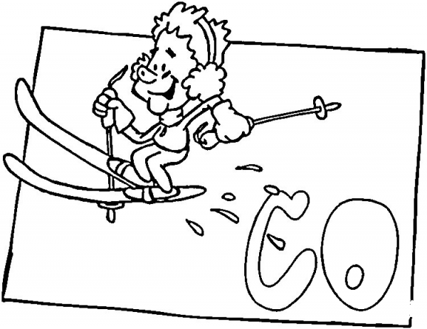Colorado Map  coloring page image