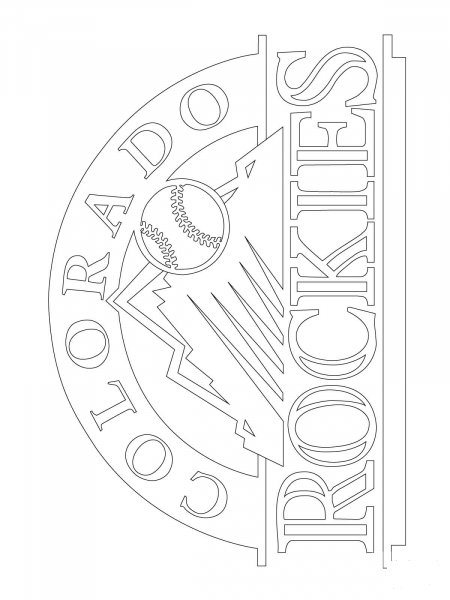 Colorado Rockies Logo  coloring page image