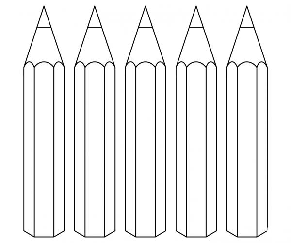 Colored Pencils coloring page image