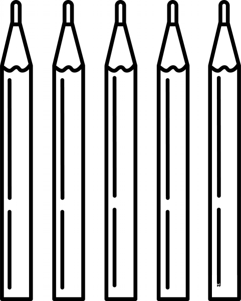 Colored Pencils coloring page image